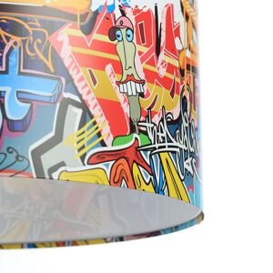 Závesná lampa Graffiti s farebnou fototlačou