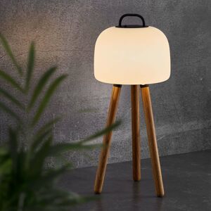 LED stolová lampa Kettle Tripod drevo/tienidlo22cm