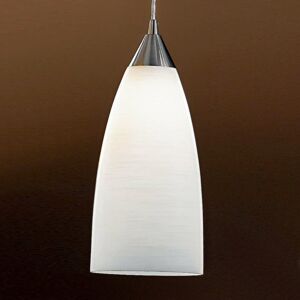Závesná lampa Madina zo skla, Ø 15 cm, biela