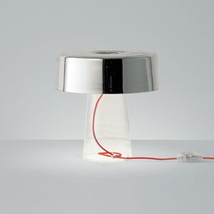 Prandina Glam stolová lampa 36 cm číra/zrkadlová