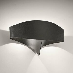 Čierne dizajnové nástenné svietidlo Scudo