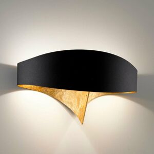 Čierno-zlaté nástenné svietidlo Scudo LED