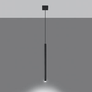 Závesná lampa Thin, čierna, jedno-plameňová