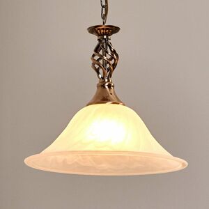 Závesná lampa Cameroon, 1pl starožitná mosadz
