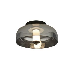 Stropné LED svietidlo Frisbee, sklenené tienidlo