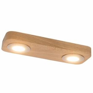 Stropné LED svietidlo Sunniva drevený dizajn