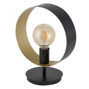 Stolná lampa Hula v kruhovom dizajne, čierna/zlatá