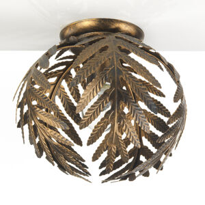 Stropné svietidlo Felce papradie bronz, Ø 27 cm