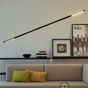 TECNOLUMEN LUM L závesná lampa, 135 cm, čierna