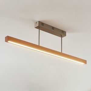 LED drevená závesná lampa Tamlin, buk, 100 cm