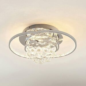 Lucande Keely stropné LED svietidlo krištáľ 44,5cm