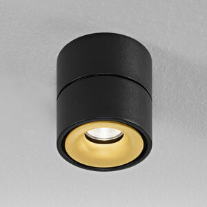 Egger Clippo stropné LED, čierno-zlaté, 2 700 K