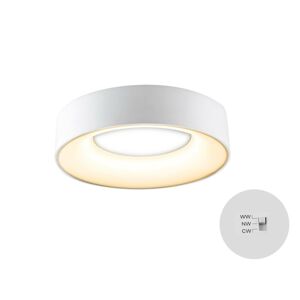 Stropné LED svietidlo Sauro, Ø 30 cm, biela