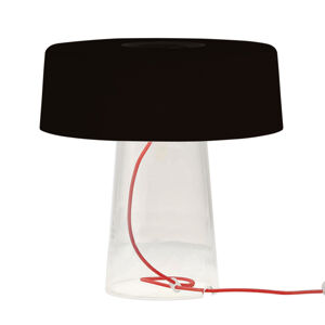Prandina Glam stolová lampa 36 cm číra/čierna