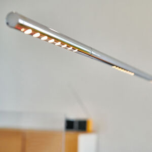 TECNOLUMEN LUM L závesná lampa, 135 cm, chróm